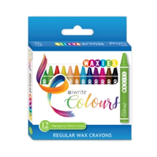 Iwrite Colours Regular Wax Crayons 12's